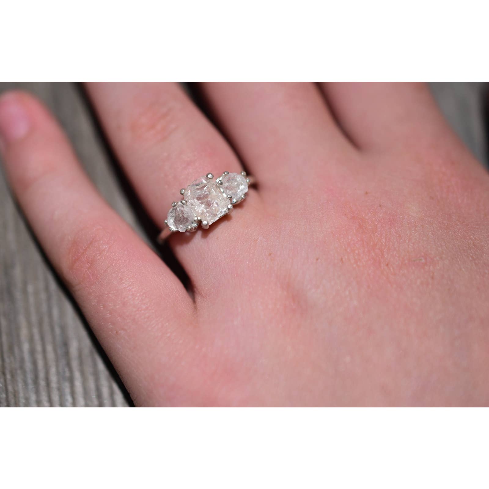 Natural Diamond Ring Raw Diamond Ring Uncut Diamond Ring Engagement R